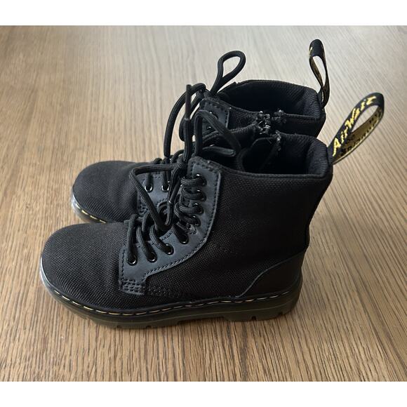 Dr. Martens Docs Doc Martens Combs J Combat Rebel Boot Black Girls Size 11 JY004 - Picture 1 of 13